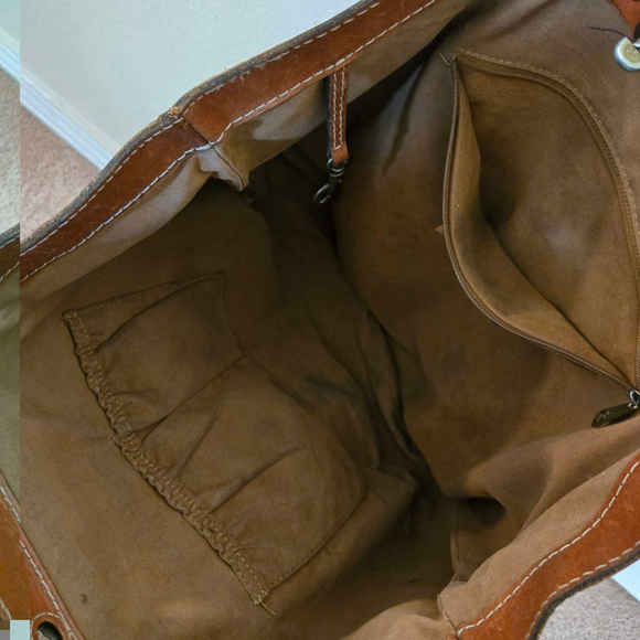 Patricia Nash Benvenuto Vintage Distressed Leather Large Tote - Picture 6 of 11